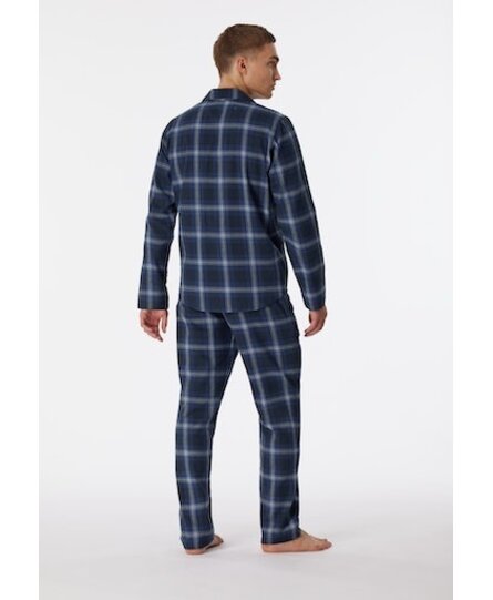 Schiesser Pyjama Long nightblue 180276 52/L