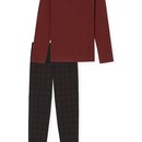Schiesser Schiesser Pyjama Long terracotta brown 180269 48/S
