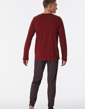 Schiesser Pyjama Long terracotta brown 180269 50/M