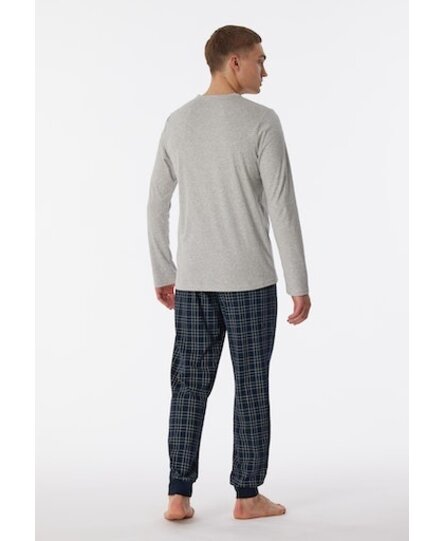 Schiesser Pyjama Long grey melange 180269 48/S