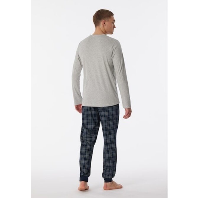 Schiesser Pyjama Long grey melange 180269 50/M