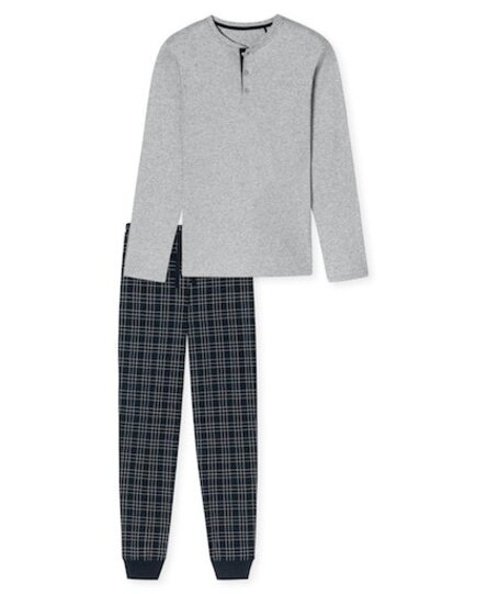 Schiesser Pyjama Long grey melange 180269 50/M