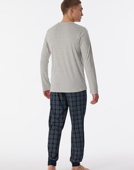 Schiesser Pyjama Long grey melange 180269 52/L