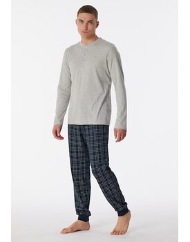 Schiesser Pyjama Long grey melange 180269 54/XL
