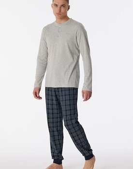 Schiesser Pyjama Long grey melange 180269 56/XXL