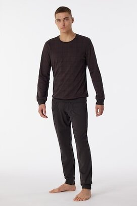 Schiesser Pyjama Long anthracite 180270 60/4XL