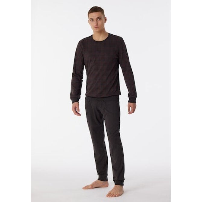 Schiesser Pyjama Long anthracite 180270 60/4XL