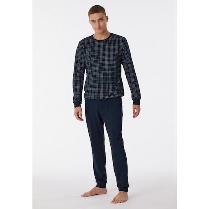 Schiesser Pyjama Long nightblue 180270 52/L