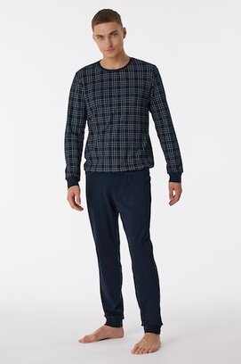 Schiesser Pyjama Long nightblue 180270 54/XL