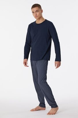 Schiesser Pyjama Long nightblue 180249 52/L