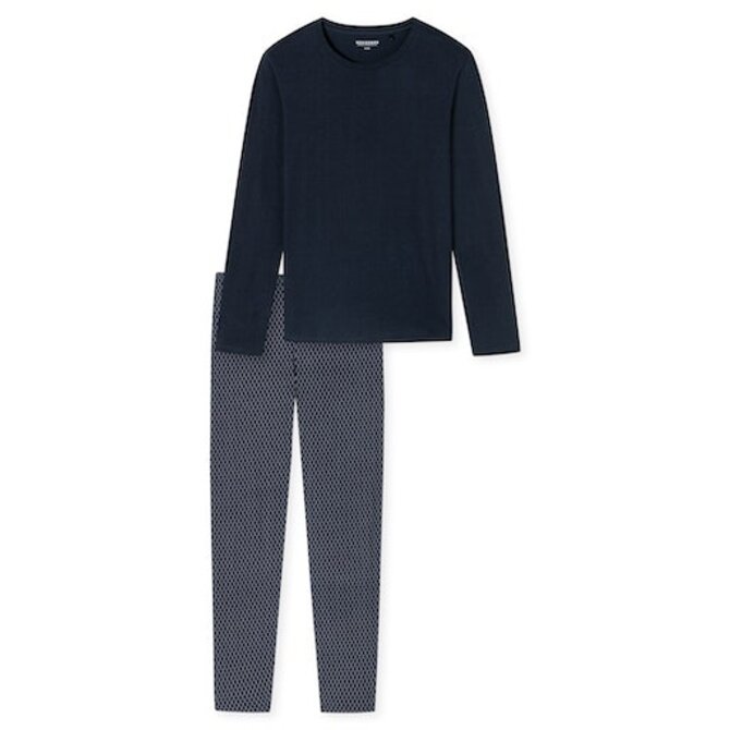Schiesser Pyjama Long nightblue 180249 52/L