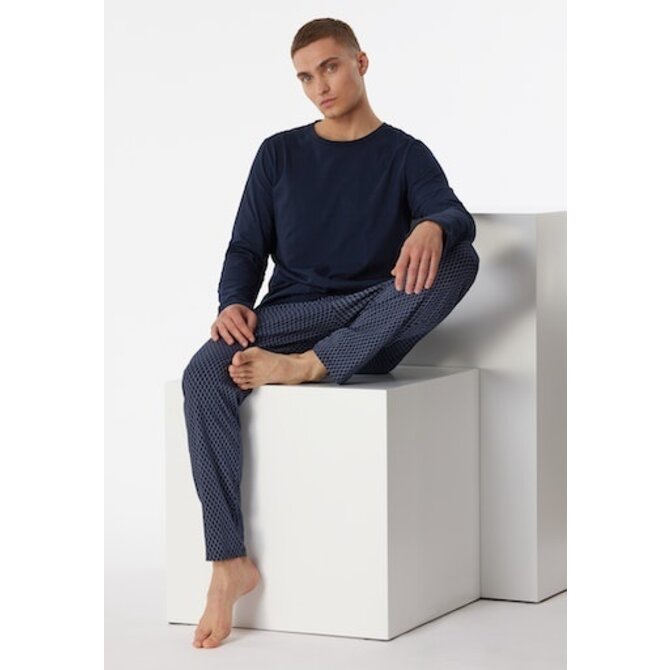 Schiesser Pyjama Long nightblue 180249 58/3XL