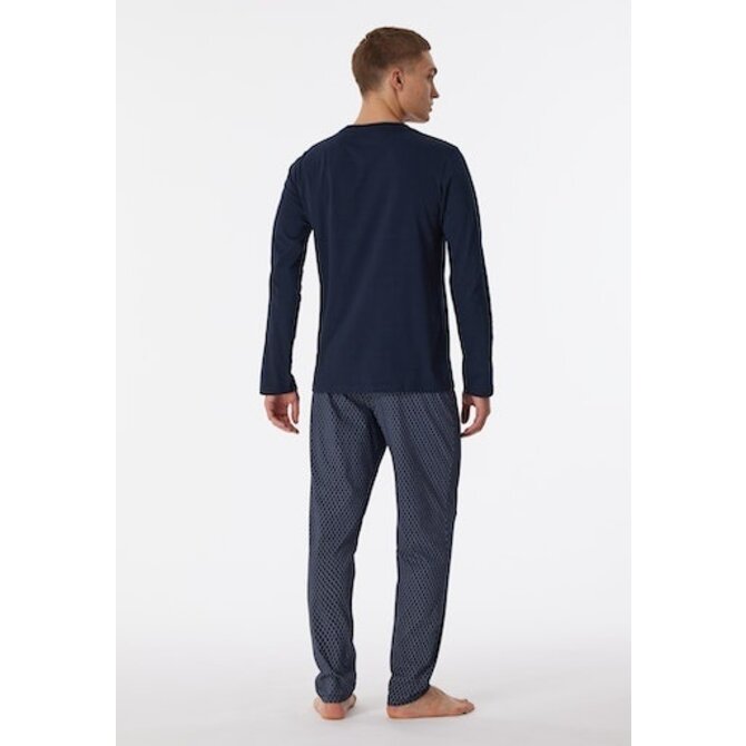 Schiesser Pyjama Long nightblue 180249 58/3XL