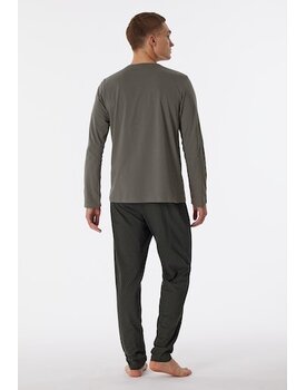 Schiesser Pyjama Long taupe colored 180249 52/L