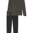 Schiesser Schiesser Pyjama Long taupe colored 180249 52/L