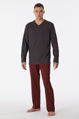 Schiesser Pyjama Long anthracite 180251 48/S