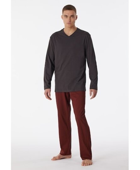 Schiesser Pyjama Long anthracite 180251 48/S