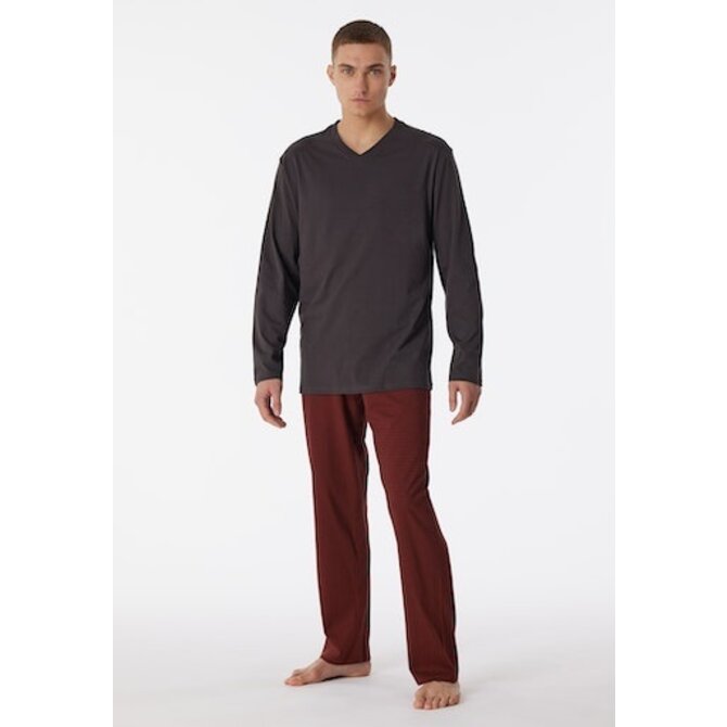 Schiesser Pyjama Long anthracite 180251 48/S