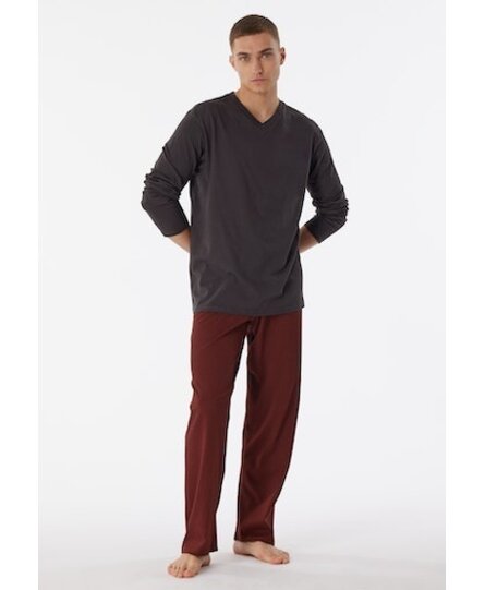 Schiesser Pyjama Long anthracite 180251 48/S