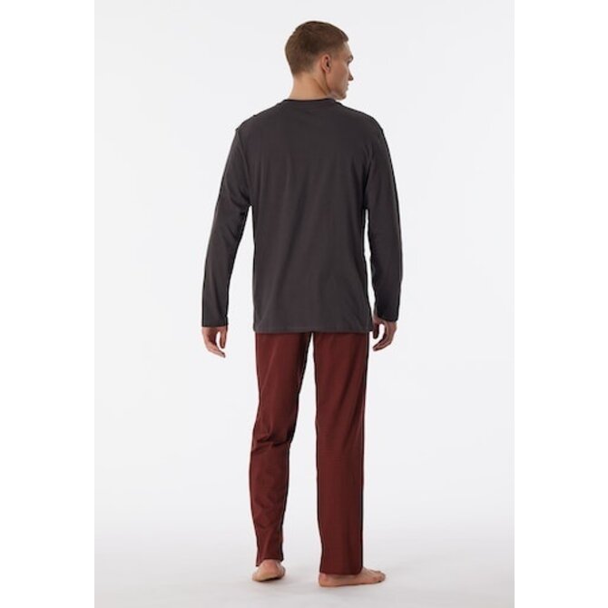 Schiesser Pyjama Long anthracite 180251 48/S