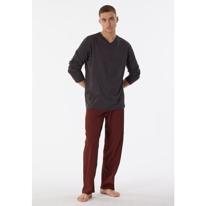 Schiesser Pyjama Long anthracite 180251 50/M