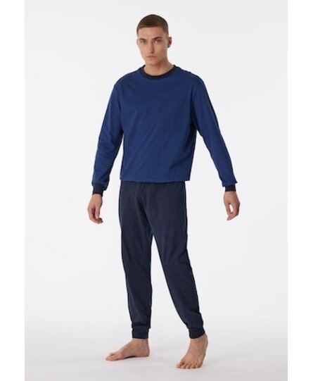 Schiesser Pyjama Long navy 180252 50/M