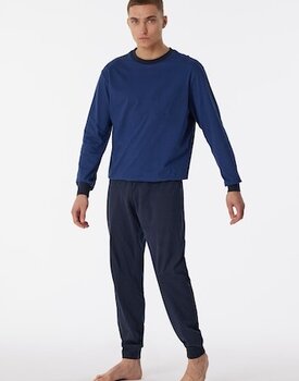 Schiesser Pyjama Long navy 180252 52/L