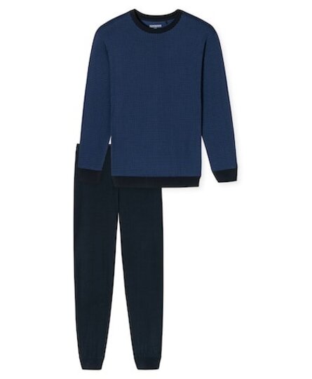 Schiesser Pyjama Long navy 180252 52/L