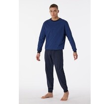 Schiesser Pyjama Long navy 180252 54/XL