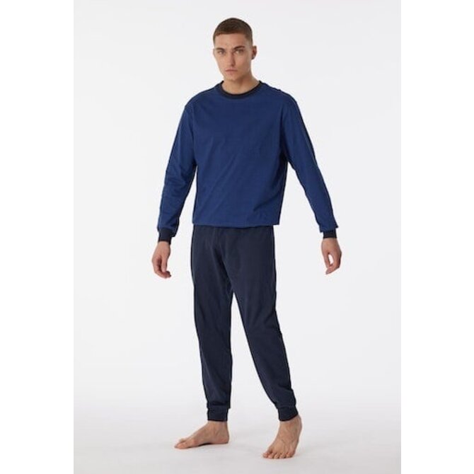 Schiesser Pyjama Long navy 180252 54/XL