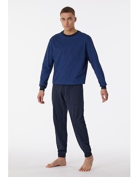 Schiesser Pyjama Long navy 180252 56/XXL