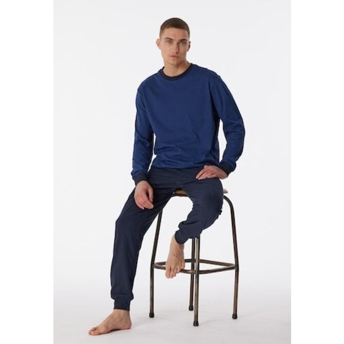 Schiesser Pyjama Long navy 180252 56/XXL