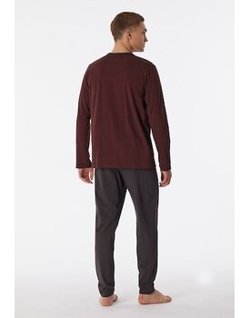 Schiesser Pyjama Long terracotta brown 180258 56/XXL