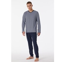 Schiesser Pyjama Long nightblue 180258 50/M