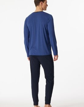 Schiesser Pyjama Long royal blue 180267 48/S