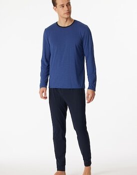 Schiesser Pyjama Long royal blue 180267 50/M