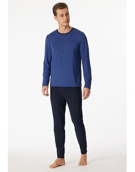 Schiesser Pyjama Long royal blue 180267 50/M