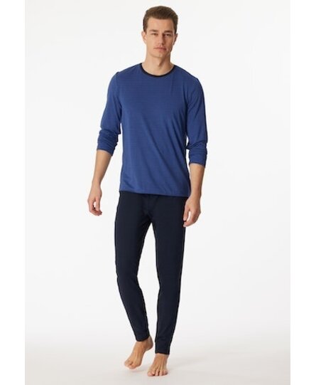 Schiesser Pyjama Long royal blue 180267 50/M