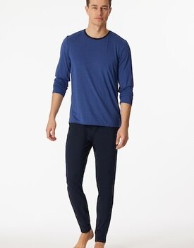 Schiesser Pyjama Long royal blue 180267 52/L