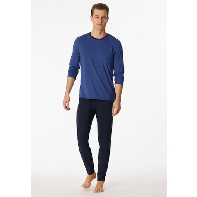 Schiesser Pyjama Long royal blue 180267 52/L