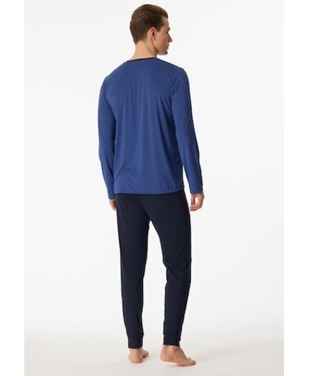 Schiesser Pyjama Long royal blue 180267 52/L