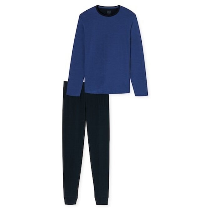 Schiesser Pyjama Long royal blue 180267 52/L