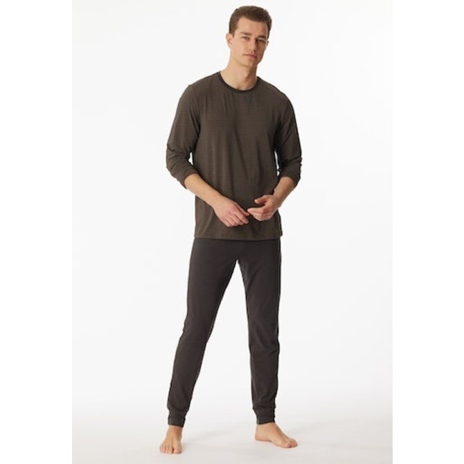 Schiesser Pyjama Long taupe colored 180267 48/S