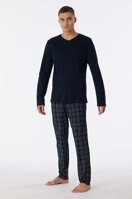 Schiesser Pyjama Long nightblue 180271 50/M