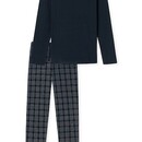 Schiesser Schiesser Pyjama Long nightblue 180271 54/XL