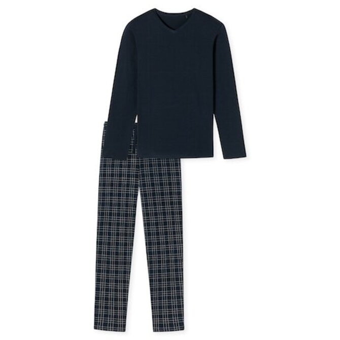 Schiesser Pyjama Long nightblue 180271 54/XL