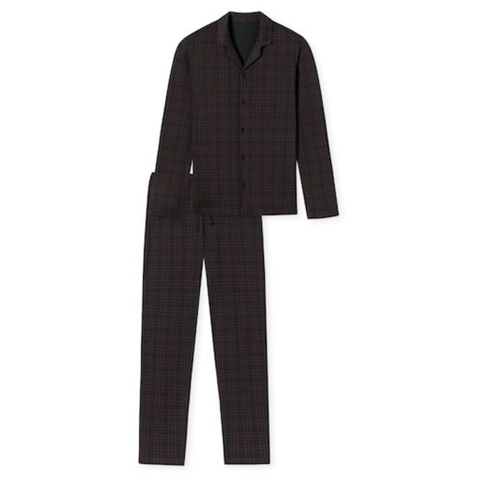 Schiesser Pyjama Long anthracite 180272 52/L