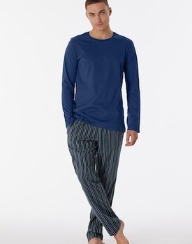 Schiesser Pyjama Long navy 180273 52/L