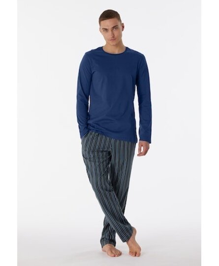 Schiesser Pyjama Long navy 180273 52/L