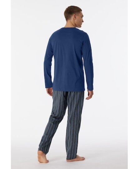 Schiesser Pyjama Long navy 180273 52/L